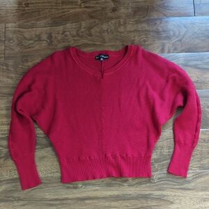 Catherine Malandrino Deep Red Ribbed Sweater